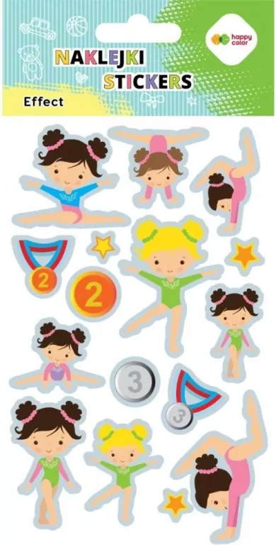 Naklejki Gymnastics 10x20cm HAPPY COLOR - tantis.pl