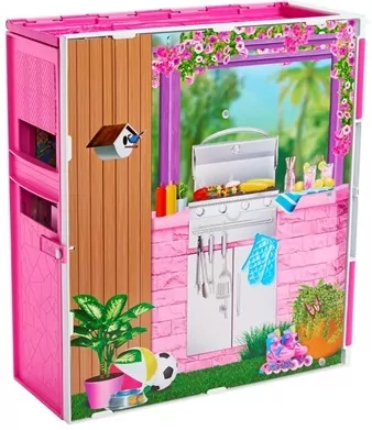 Barbie Fashionistas, Przytulny domek + Lalka HRJ77 - tantis.pl