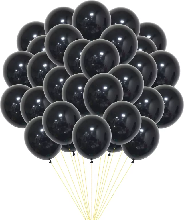Balony czarne 50szt - tantis.pl