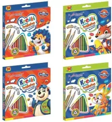 Kredki trójkątne 24 kolory BAMBINO