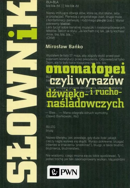Słownik onomatopei czyli wyrazów dźwięko- i rucho-naśladowczych - tantis.pl