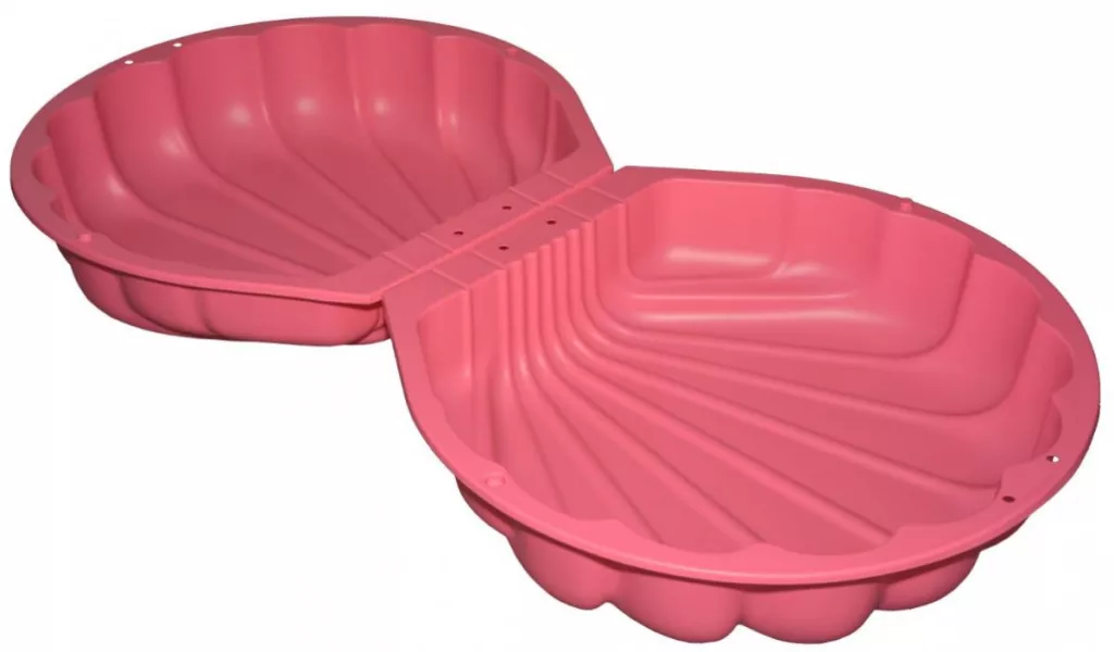 Piaskownica muszla+przykrywa różowa BIG - tantis.pl