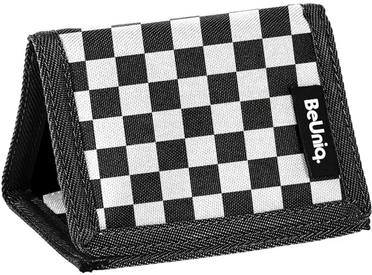 Portfel czarny kratka BeUniq BU26ZJ-882 - tantis.pl