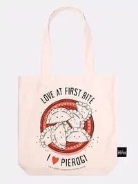 Torba bawełniania ecru. I love pierogi - tantis.pl