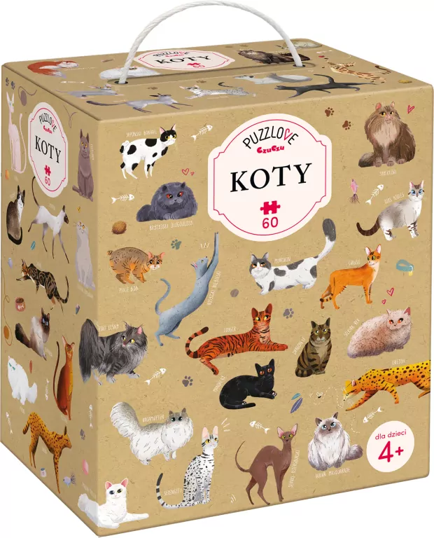 Czuczu. Puzzlowe. Koty 60 - tantis.pl