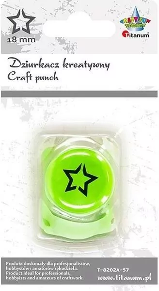 Dziurkacz z motywem 18mm gwiazda - tantis.pl