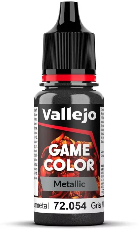 Vallejo: 72.054 - Game Color - Metallic - Dark Gunmetal (18 ml) - tantis.pl