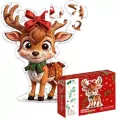 Puzzle drewniane 50 Christmas Reniferek - tantis.pl