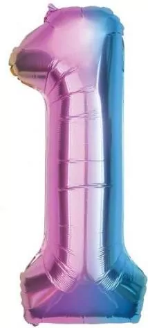 Balon foliowy 1. Tęczowa 85cm - tantis.pl