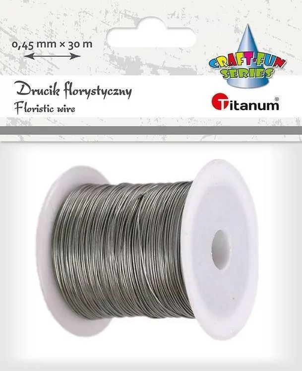 Drucik florystyczny 0,45mm x 30m serbrny - tantis.pl