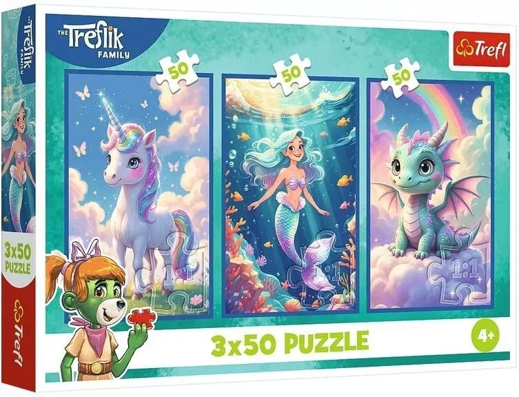 Puzzle 3x50 Razem w kolorowym świecie TREFL - tantis.pl