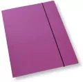 Teczka A4 z gumką lakier fioletowa 350gsm - tantis.pl