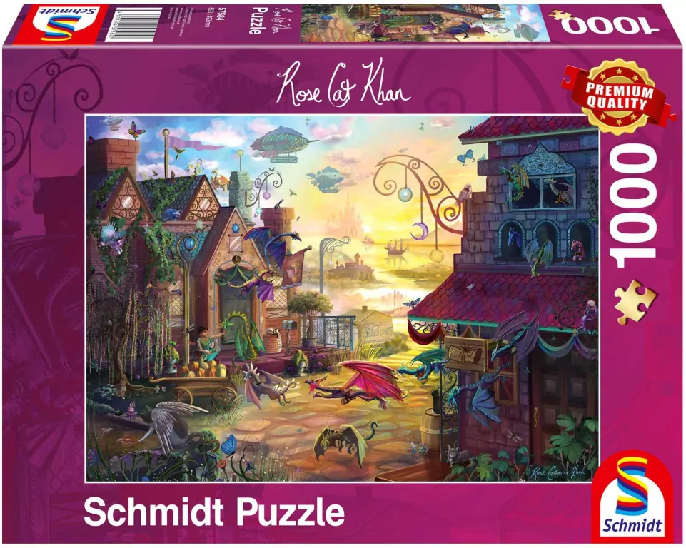 Puzzle 1000. Rose Cat Khan. Smocza poczta - tantis.pl