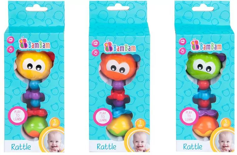 Grzechotka robaczek BAM BAM - tantis.pl