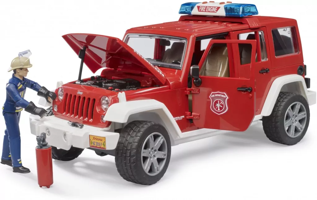Jeep Wrangler Unlimited Rubicon. Straż Pożarna z figurką - tantis.pl