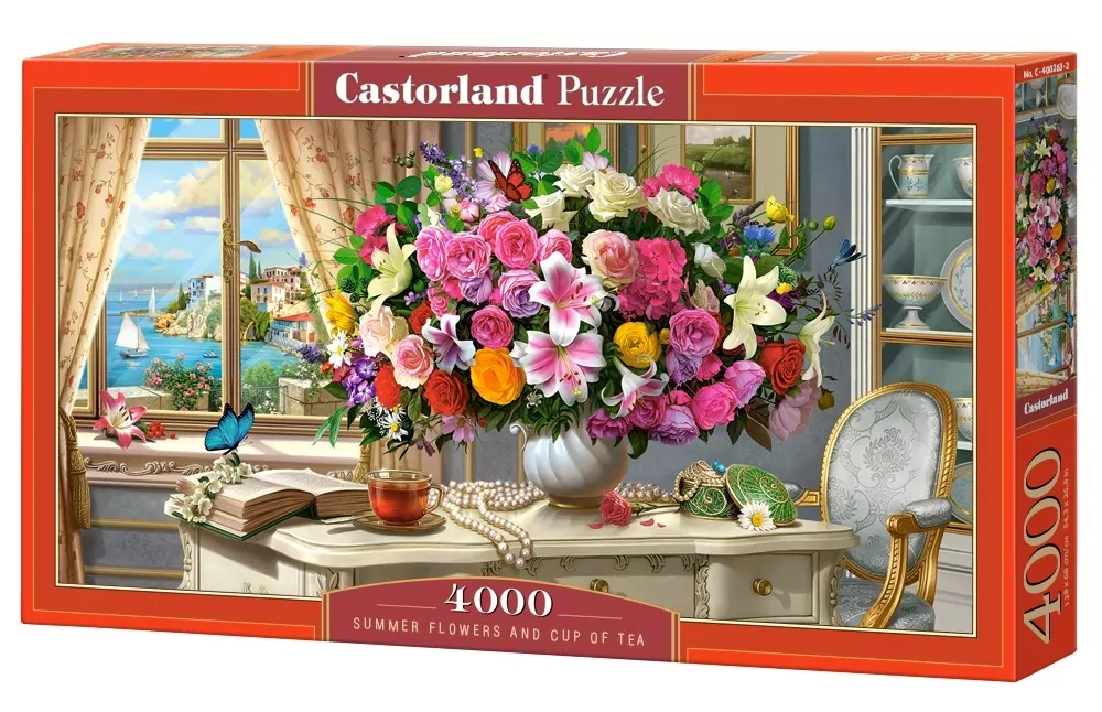 Puzzle 4000. Summer Flowers and Cup of Tea - tantis.pl
