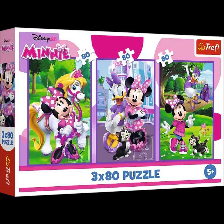 Puzzle 3x80 Minnie i przyjaciele TREFL - tantis.pl