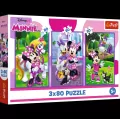 Puzzle 3x80 Minnie i przyjaciele TREFL - tantis.pl