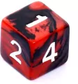 Komplet kości RPG. Czerwono-czarne. Dwukolorowe. REBEL - tantis.pl