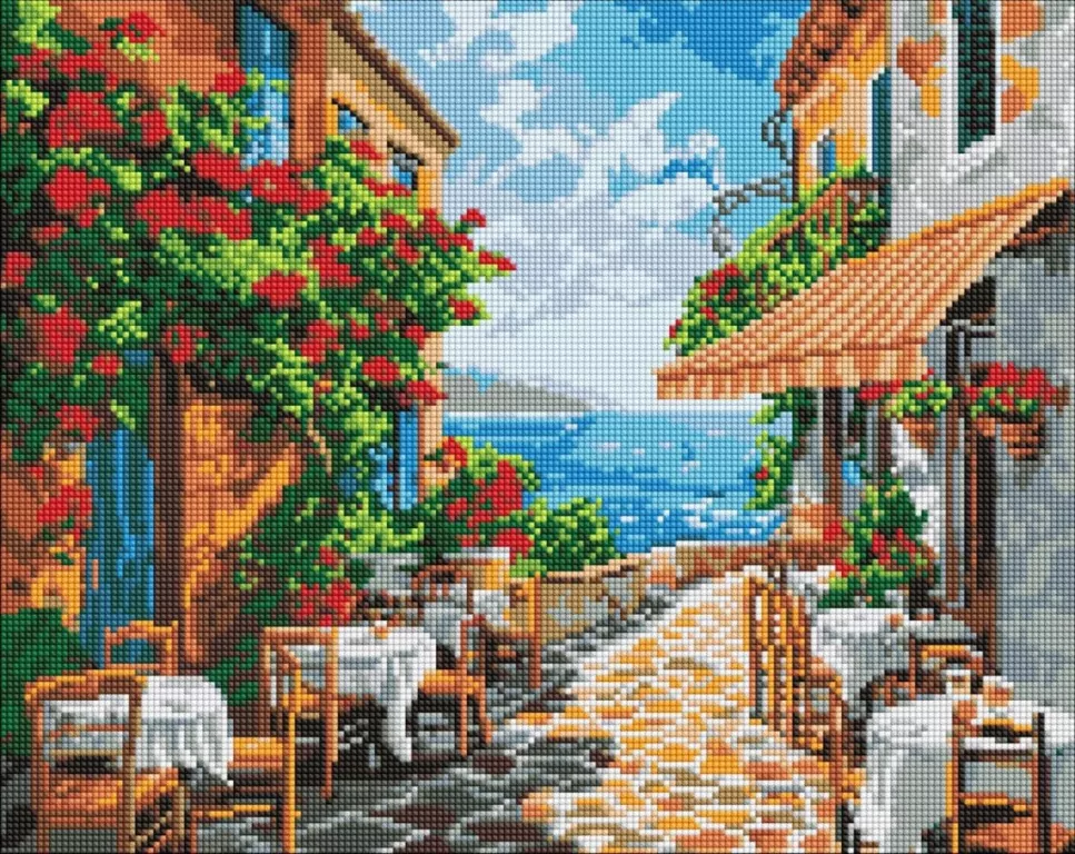 Diamentowa mozaika bez ramy - Cichy... 40x50cm - tantis.pl