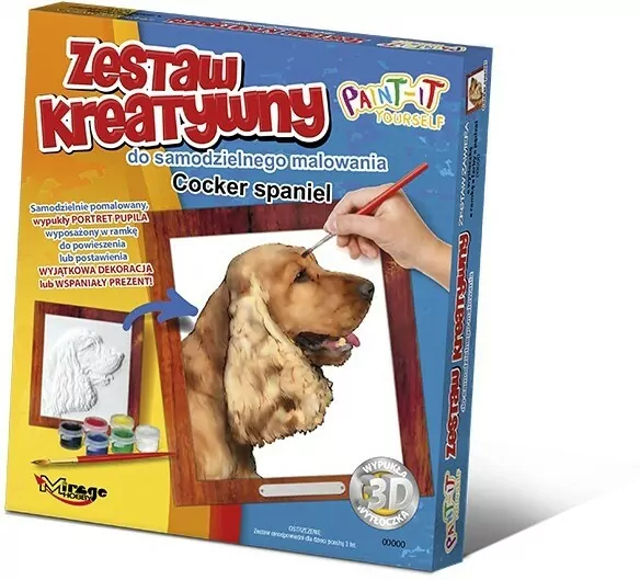 Cocker spaniel. Wypukła malowanka - tantis.pl