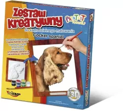 Cocker spaniel. Wypukła malowanka