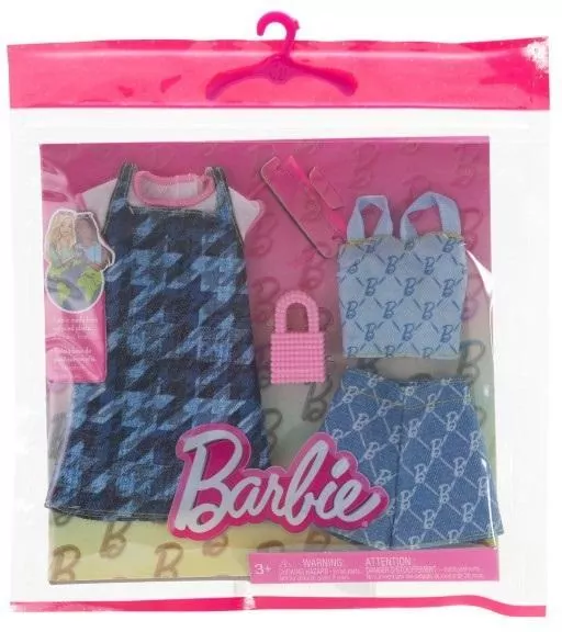 Mattel. Barbie ubranka + akcesoria 2-pak HRH45 - tantis.pl