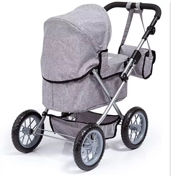 Wózek głęboki dla lalki. Trendy. Szary - tantis.pl