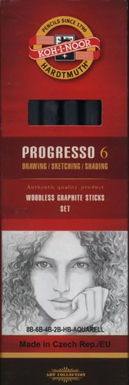 OŁÓWKI  GRAFIT.PROGRESSO 8915 /HB,2B,4B,6B,8B+4B AQUARELL KOMPLET - tantis.pl