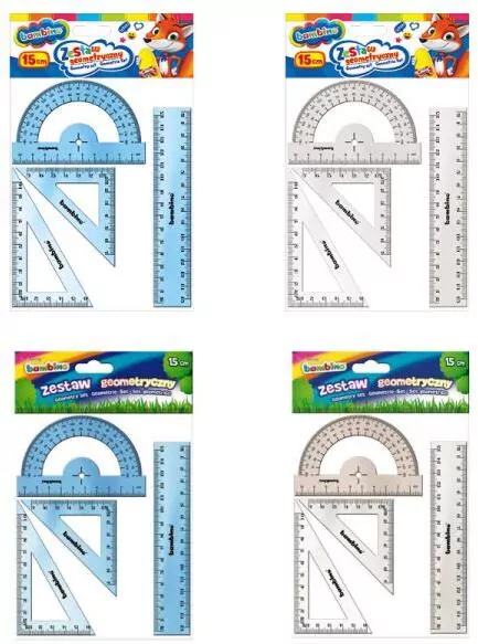 Zestaw geometryczny 4 elementowy. Bambino, 20cm - tantis.pl