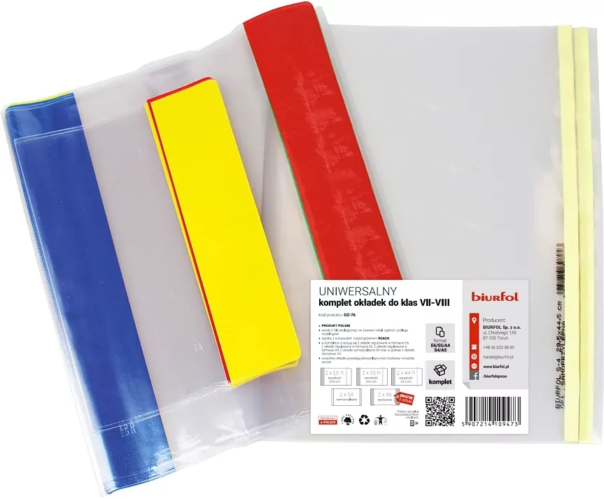 Komplet uniwersalnych okładek do klas VII-VIII - tantis.pl