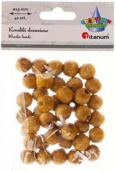 Koraliki drewniane jasno brązowe 40szt - tantis.pl
