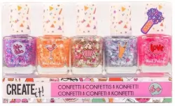 Lakier do paznokci dla dzieci. Confetti 5 szt.