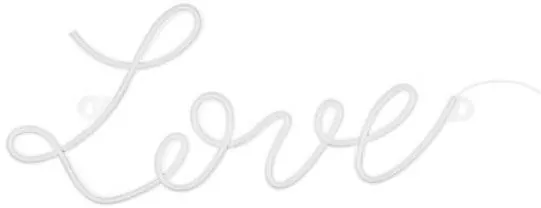 Neon ledowy Love. Biały. 61x27,4cm - tantis.pl