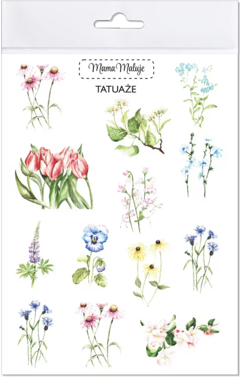 Tatuaże zmywalne. Kwiaty - tantis.pl