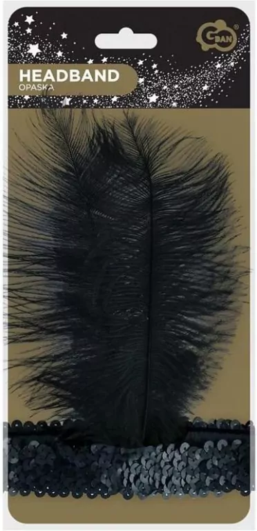 Opaska Retro Kabaret czarna - tantis.pl