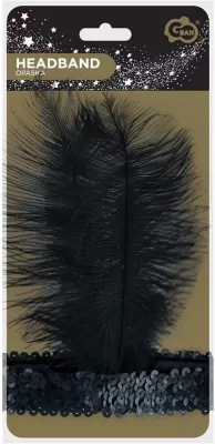 Opaska Retro Kabaret czarna