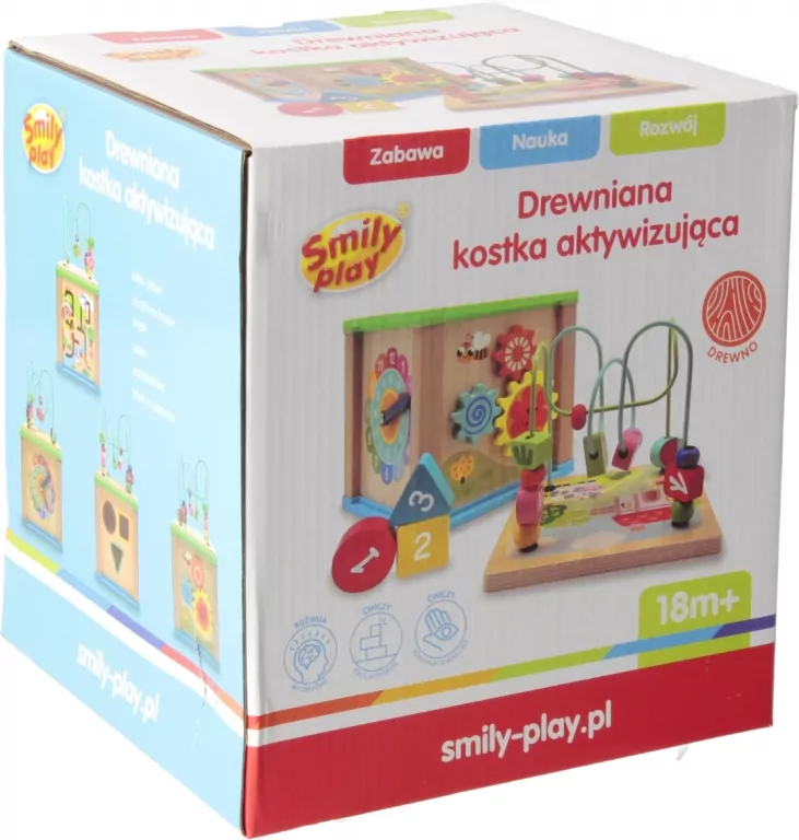 Drewniana kostka aktywizująca 5w1 - tantis.pl