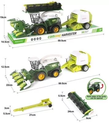 Zestaw kombajnów z belarką do słomy