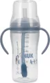 NUK. Butelka do nauki picia ze słomką. 260 ml. Pingwin - tantis.pl