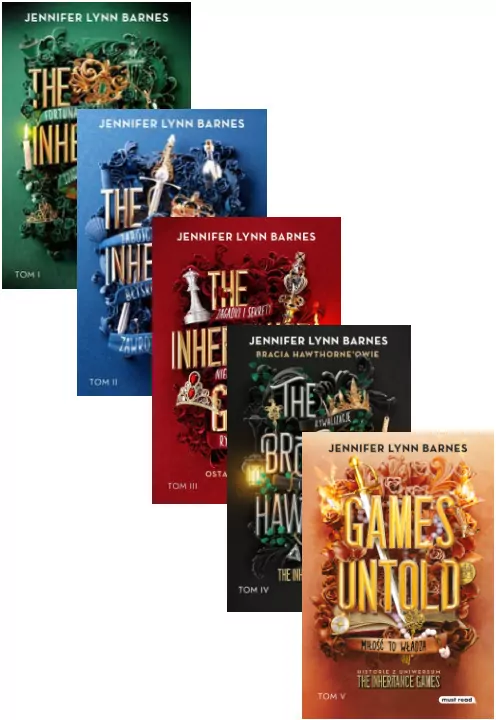 Pakiet: The Interitance Games / Dziedzictwo Hawthornów / Ostatni gambit / The Brothers Hawthorne / Games Untold. The Inheritance Games. Tom 1- 5 - tantis.pl