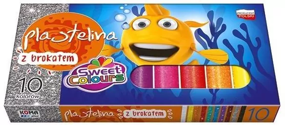 Plastelina brokatowa 10 kolorów - tantis.pl