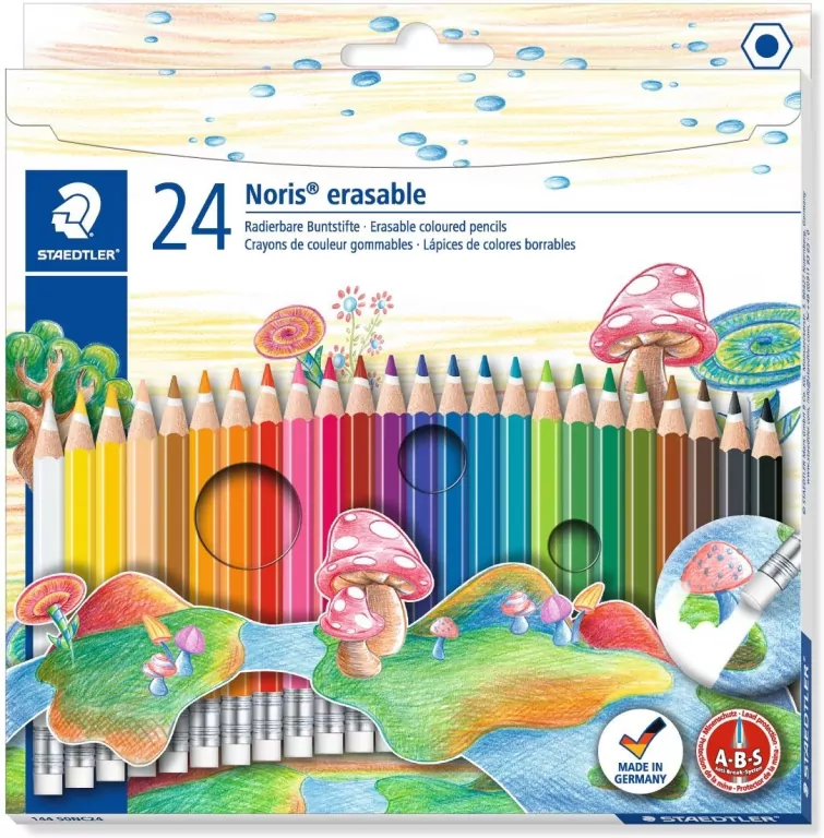 Kredki z gumką Noris Club 24 kolory - tantis.pl