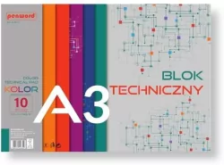Blok techniczny A3 Premium kolor 180g 10 arkuszy