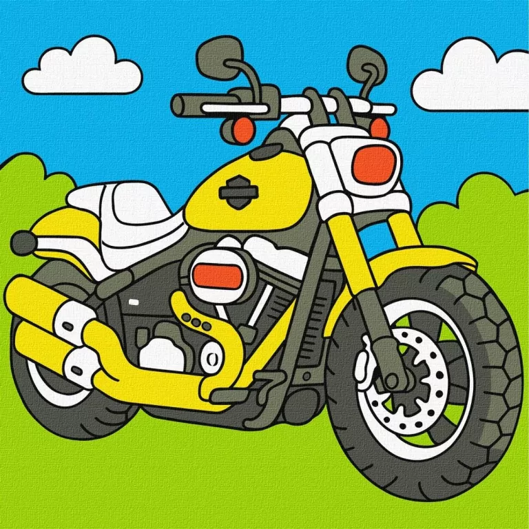 Malowanie po numerach -Motocykl Kids 25x25cm - tantis.pl