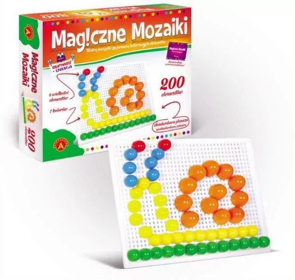 Magiczne mozaiki. 200 elementów. Kreatywność i edukacja - tantis.pl