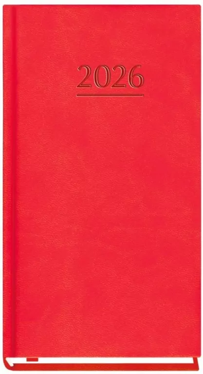 Terminarz 2026 kieszonkowy czerwony - tantis.pl