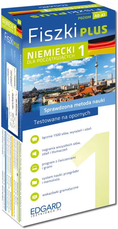 Fiszki Plus. Niemiecki dla początkujących 1 - tantis.pl