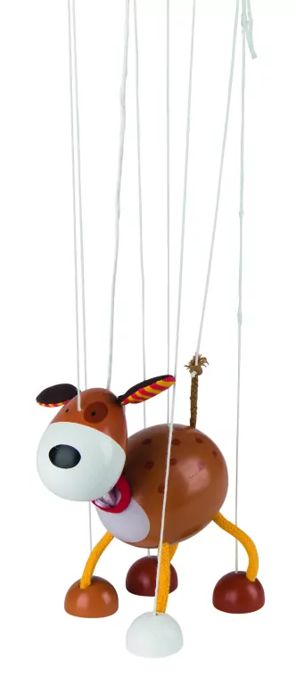 Drewniana marionetka. Pies - tantis.pl