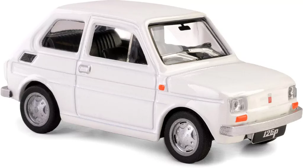 Kolekcja PRL. Fiat 126p, biały - tantis.pl